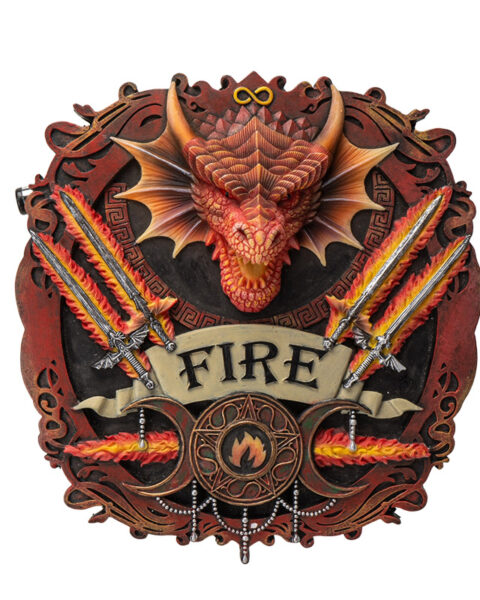 Fire Elemental Icon Wall Plaque
